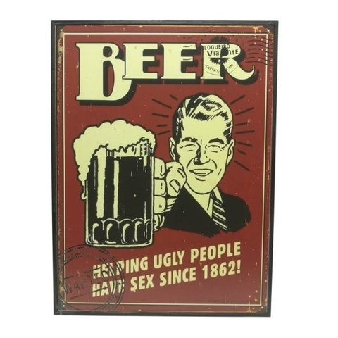 Quadro beer decorativo 30X40 cm