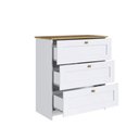 Ver imagem 2 de Cômoda Americano 3 Gavetas Branco/ipê - Decibal
