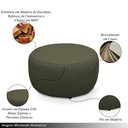 Ver imagem 3 de Puff Decorativo Mariele Sala de Estar Pés em Madeira Couro Fendi G88 - Gran Belo