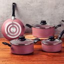 Ver imagem 6 de Jogo de Panelas 7 Peças Turim Aluminio Antiaderente Rosa