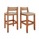 Ver imagem 2 de Banqueta Ibiza Estofada em Linho Base em Madeira Eucalipto