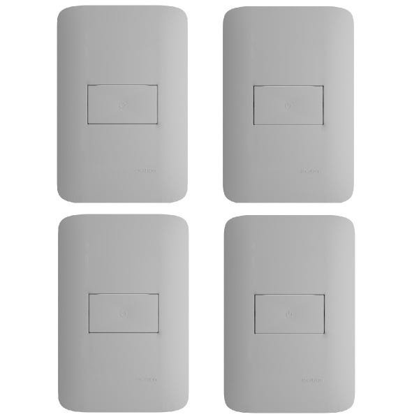 Kit 4 Interruptores Dimmer Toque Temporizado Bivolt Exatron - 1