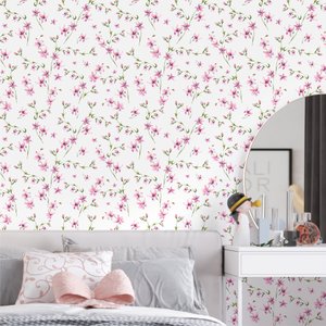 Papel de Parede Texturizado Floral