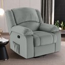 Ver mais imagens de Poltrona do Papai Reclinável Sala de Cinema Barcelona Glider Manual Giratória Massagem USB PU Cinza