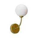 Ver imagem 1 de Arandela Grape Ouro Branco Globo Vidro + LED G9 BF ZR112 Starlux ST2628