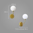 Ver imagem 2 de Arandela Grape Ouro Branco Globo Vidro + LED G9 BF ZR112 Starlux ST2628