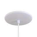 Ver imagem 2 de Pendente Meia Lua 50cm Luminária Alumínio Branco Textura C/ Amarelo