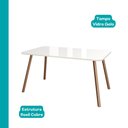Ver mais imagens de Conjunto Sala de Jantar 4 Cadeiras Jasmim Carraro Off White Rosê