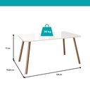 Ver imagem 2 de Conjunto Sala de Jantar 4 Cadeiras Jasmim Carraro Off White Rosê
