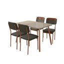 Ver imagem 1 de Conjunto Sala de Jantar 4 Cadeiras Jasmim Carraro Off White Rosê