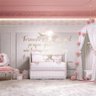 Kit Berço Menina Princesa Clássica Rosa 7Pçs Grão de Gente - 2