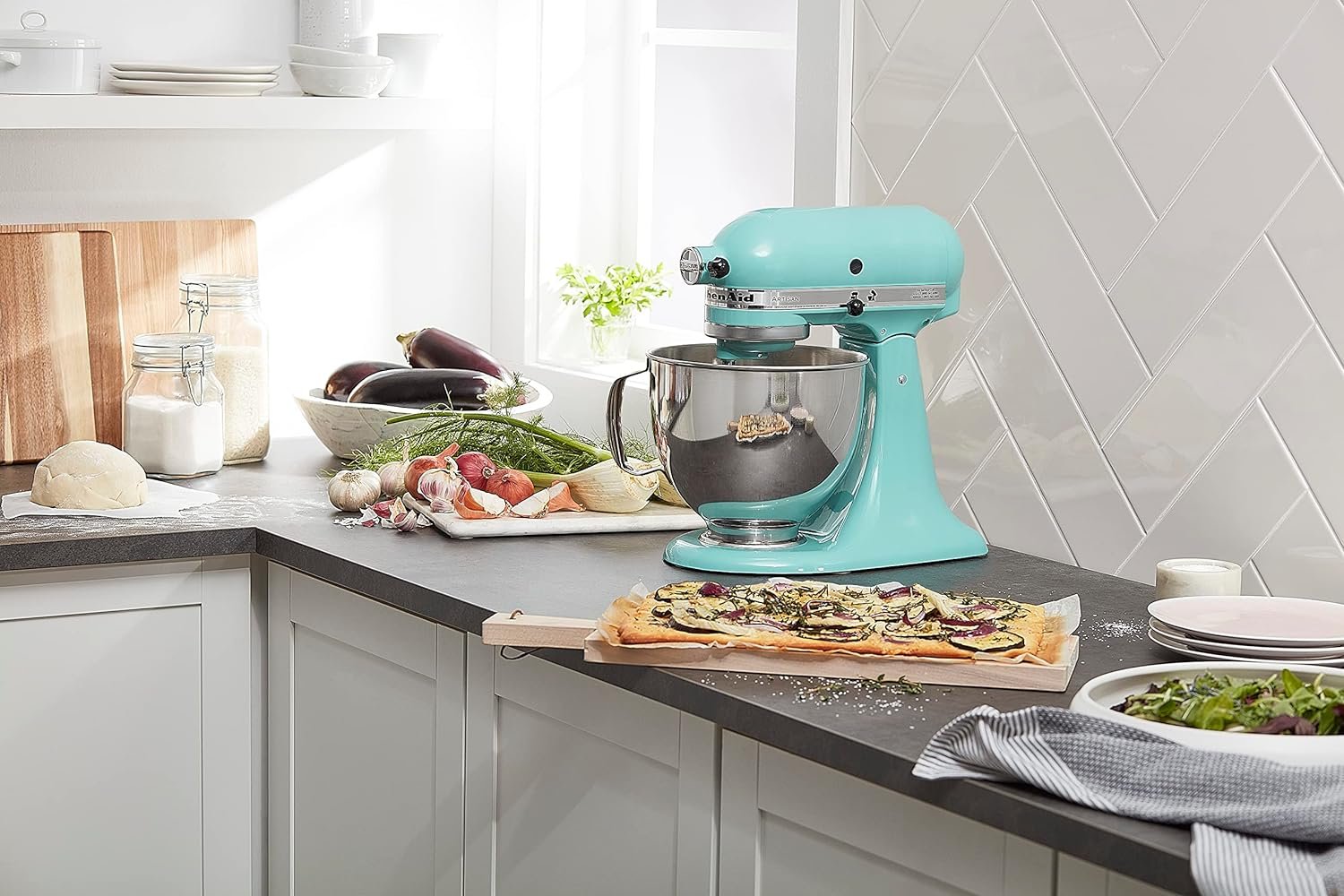 Kitchenaid Artisan Mixer 5qt, 10 Vel. Escudo, Aqua Sky - 6