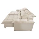 Ver imagem 4 de Sofá Vega 02 Módulos de 120cm Br 25cm Meu Sofá Online A294 Linho Creme
