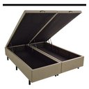 Ver imagem 1 de Base Box Baú King 193x203 Courino Linho Cor Bege