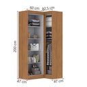 Ver imagem 3 de Quarto Modulado de Canto Madrid com 3 Portas Maxel Madeirado/off White