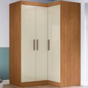 Ver imagem 2 de Quarto Modulado de Canto Madrid com 3 Portas Maxel Madeirado/off White