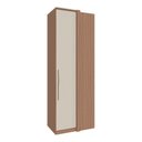 Ver imagem 1 de Guarda Roupa 1 Porta Correr para Canto Reto 841mm Setiba Plus Rimo Carvalho/palha