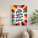 Ver imagem 2 de Quadro Seja Grato Pelo Agora e Otimista Pelo Futuro 45x34cm - com Vidro:moldura Branca