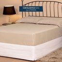 Ver imagem 2 de Lençol Avulso Queen Slim com Elástico Micropercal 200 Fios - Bege