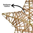 Ver imagem 3 de Estrela Ponteira Aramada Tridimensional Dourado Rústico Espiral 29cm - Magizi