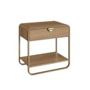 Ver imagem 6 de Mesa de Cabeceira 60cm 1 Gaveta Orgânica Pé Metal Luna Bege