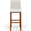 Ver imagem 6 de Kit 02 Banquetas Altas Para Cozinha Sala de Jantar Fixa Zoe B04 Bouclê Cru - Lyam Decor