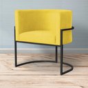 Ver imagem 6 de Poltrona Decorativa Luana Base Preta Suede Cores - DS Estofados Poltrona Luana Amarelo