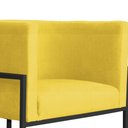 Ver imagem 4 de Poltrona Decorativa Luana Base Preta Suede Cores - DS Estofados Poltrona Luana Amarelo