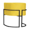 Ver imagem 5 de Poltrona Decorativa Luana Base Preta Suede Cores - DS Estofados Poltrona Luana Amarelo