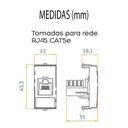 Ver imagem 2 de Tomada 3 Pinos 10a + Rede RJ45 Cat5e Marrom Móvel Marmore Drywall Gesso Granito Móveis Pedra Embutir