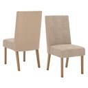 Ver imagem 3 de Conjunto 2 Cadeiras Anne Nature/corano Bege/veludo Creme - Móveis Henn