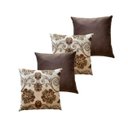Ver imagem 1 de Kit 4 Capas de Almofadas Decorativa com Zíper 40x40:marrom