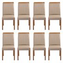 Ver imagem 1 de Kit 8 Cadeiras Decorativas Sala de Jantar Luxo Analice Facto Fendi - Mozzelar