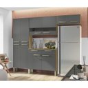 Ver imagem 3 de Cozinha Completa Nala com Armário e Balcão 10 Portas 2 Gavetas Freijó / Grafite