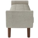 Ver imagem 5 de Puff Recamier Decorativo com Pés em Madeira 140 Cm Itália Bouclê Creme - Lyam Decor