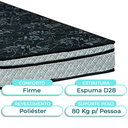 Ver imagem 2 de Kit Cama Box Bau + Cabeceira + Colchão Solteiro D28 - Conforto - Paropas