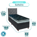 Ver imagem 3 de Kit Cama Box Bau + Cabeceira + Colchão Solteiro D28 - Conforto - Paropas
