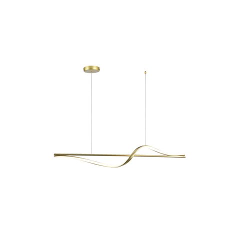 Luminária de Teto Pendente Coaster Dourado Led Taschibra 20w 3000k Luz Quente