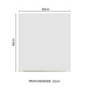 Ver imagem 3 de Armário Aéreo Madesa Lux 60 cm 1 Porta Rustic/Branco Veludo