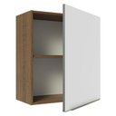 Ver imagem 6 de Armário Aéreo Madesa Lux 60 cm 1 Porta Rustic/Branco Veludo