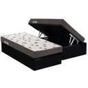 Ver imagem 1 de Cama Box Baú Solteiro: Colchão Espuma D45 Ortobom Light Saúde OrtoPillow + Base CRC Courano Black(88