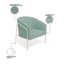 Ver imagem 3 de Poltrona Sala Decorativa Kit 2 Stella Base Alta Tubo Champanhe Veludo Cotelê D03 - D’Rossi