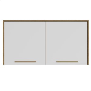 Armário Módulo Aéreo Multiuso Duas Porta Branco Yaro 120 Cm