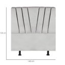 Ver imagem 3 de Cabeceira Casal Box de Cama Estofada 140 Cm Emma Linho:cinza Claro