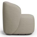Ver imagem 5 de Kit 02 Poltronas Giratória Orgânica para Sala Living Heidy F04 Linho Bege - Lyam Decor