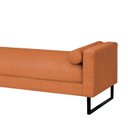 Ver imagem 2 de Recamier Berlim Base Metal 1,20m Veludo Terracota - Inova Decorações