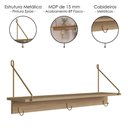 Ver imagem 6 de Sapateira Luna 93 Cm Pes Metalicos e Prateleira Oslo Hanover Dourado Artesano
