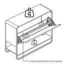 Ver imagem 7 de Sapateira Luna 93 Cm Pes Metalicos e Prateleira Oslo Hanover Dourado Artesano