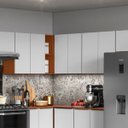 Ver imagem 5 de Armário Aéreo Canto 100% Mdf 2 Portas com Nicho Claire Cinamomo/branco