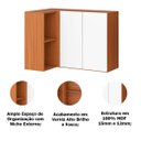 Ver imagem 3 de Armário Aéreo Canto 100% Mdf 2 Portas com Nicho Claire Cinamomo/branco